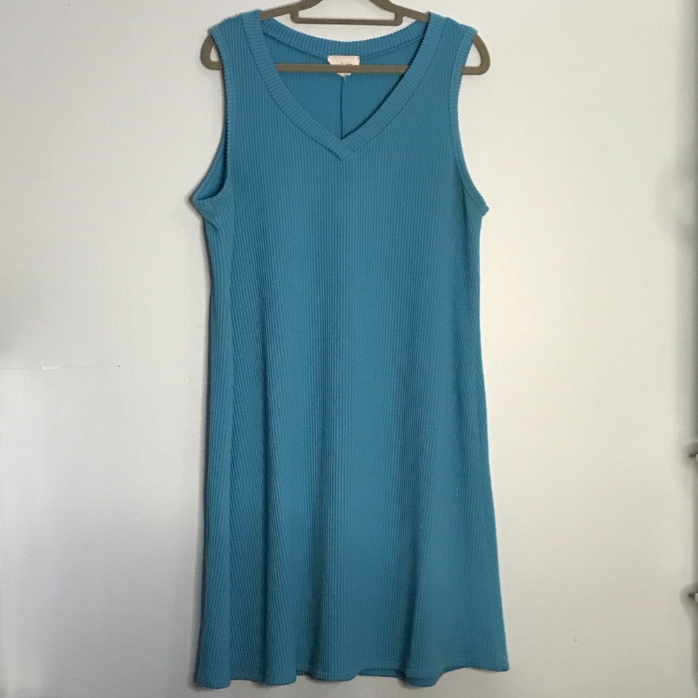ANDREE BY UNIT Sleeveless Teal Midi Dress